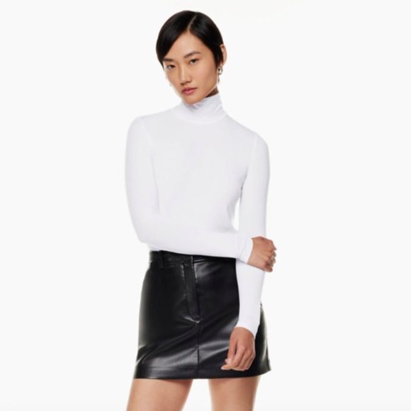 Babaton Tops - NEW Aritzia Babaton Everyday Mockneck Longsleeve in Birch
